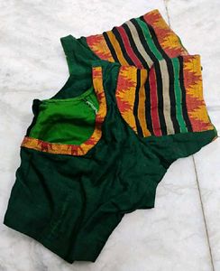Green color Cotton Blouse, Fixed price