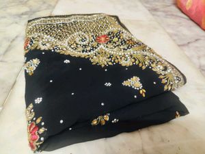 Very Beautiful 🤩 Black Saree 🖤🖤