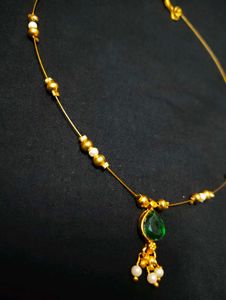 Green Stone Pendant Necklace