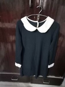 Navy Blue Colour Straight Midi