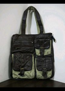 Vintage Y2k Canvas Bag With Many Pockets
