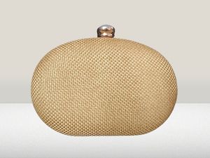 Crystal And Gold Embellished Clutch For Women