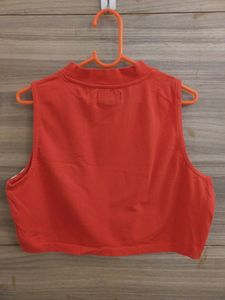 KAPPA Tomato Red Sporty Crop Top