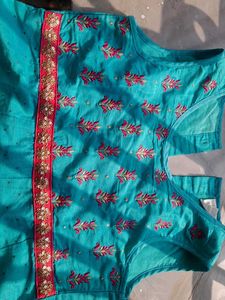 Teal Embroidered Girls&#39; Dress