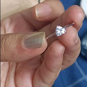 GIVA 925 Silver Heart Solitaire Ring For Women