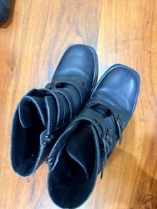 Black Buckle Ankle Boots