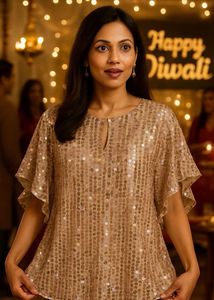 ✨Glam & Shimmering Sequin Kaftan Top! 🥂