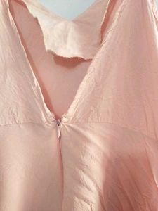 Peach Sundress with Ruffle Straps