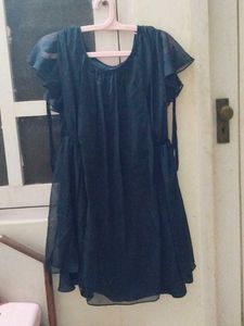 Black Chiffon Mini Dress