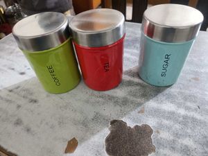 Steel Tea Coffee & Sugar Container 800 ml