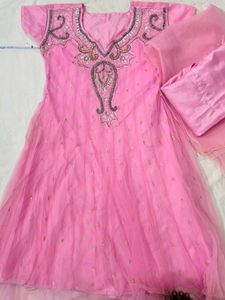Pink Embroidered Dress