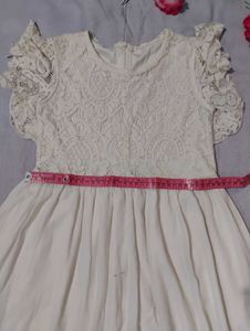 Ivory Lace Dress For Girls(Bust-26)