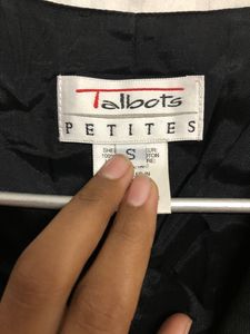 Talbots Petites Black Cotton Vest