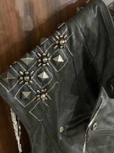 Edgy Studded Leather Vest