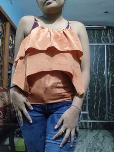 Important Satin Stap Top