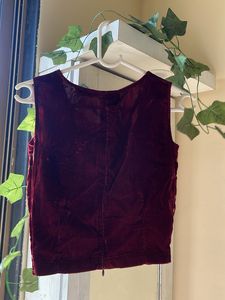 Velvet Embroidered Blouse