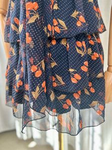 Tiered Cherry Print top
