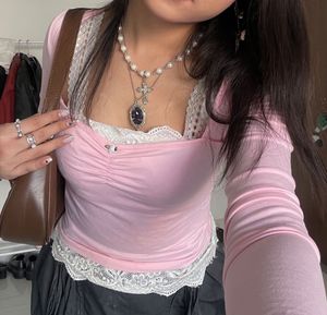 NEWME Pink Long Sleeve Top