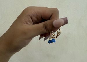 Chic Gold &amp; Gemstone Hoop Earrings