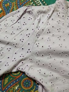 Cute Lilac Eyelet T-Shirt