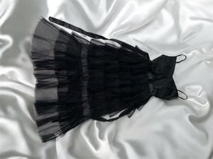Black Belt Tulle Dress