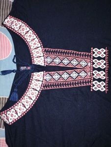 Blue Colour Crop Top