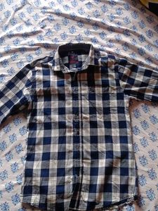 Blue Plaid Flannel Shirt