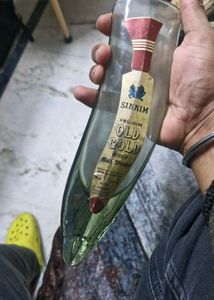 vintage Sikkim Old Gold empty Bottle