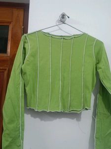 Green Long Sleeve Top