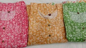 Pink Printed Kurta Set