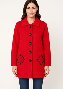 Red Floral Coat