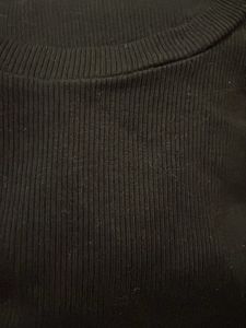 H&amp;M cotton black bodycon dress
