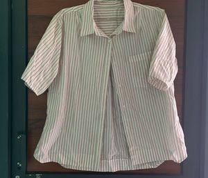 Striped Button-Down Shirt