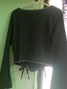 Olive Green Long Sleeve Top