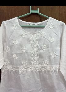 Elegant White Cotton Kurta
