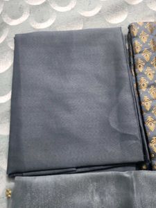 Elegant Grey Dress Material