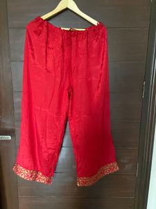 BIBA Red Silk Palazzo (xl)