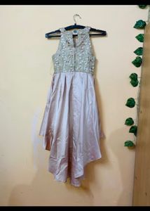 Blush Lace High-Low Dress