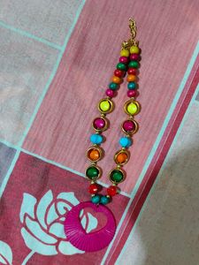 Colorful Beaded Heart Necklace