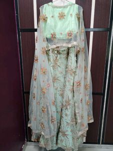 Elegant Mint Green Lehenga Choli