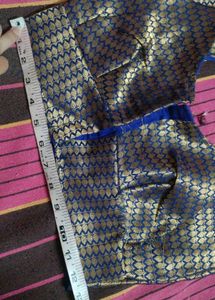 Pink Zari Work Printed Slik Saree With Blouse