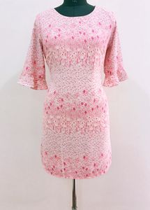 Pink Floral Mini Dress