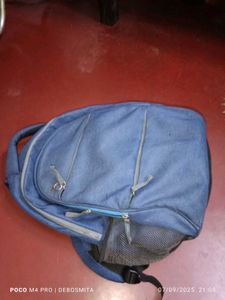 Blue Denim Backpack