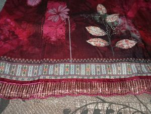 Beutiful Red Suite, Patiala Salwar With Duppatta