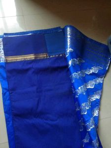 Brand New Blue Pure Silk Saree
