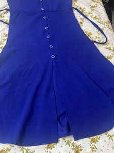 Navy Blue Dress With slit