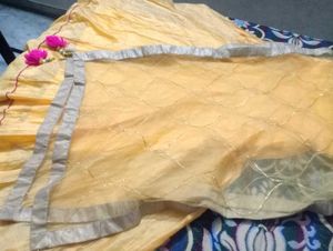 Yellow Embroidered. ethnic gowns