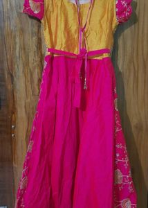 Pink &amp; Yellow Lehenga Choli