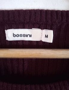 Burgundy Ribbed Knit Top