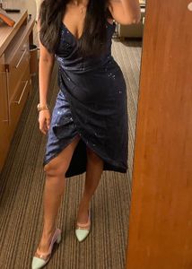 Navy Sequin Bodycon Dress